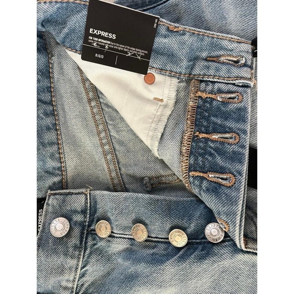 Express High Rise Frayed Shorts - Picture 4 of 5